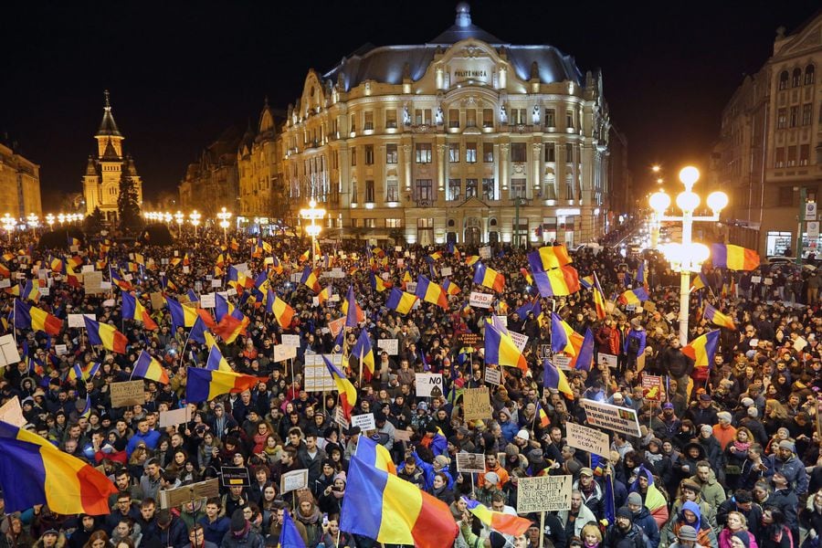 Protestas en Rumania