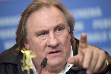 FILE PHOTO: Actor Depardieu attends new conference at 66th Berlinale International Film Festival in Berlin
