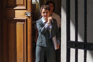 La ministra del Interior, Carolina Tohá, aborda temas de contingencia en el Palacio de La Moneda.
