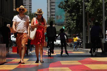 personas, gente, verano, santiago, bandera