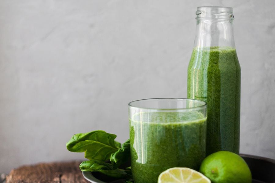 Jugo verde prensado