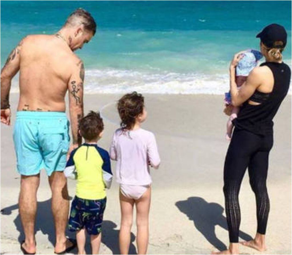 Ayda Field, Robbie Williams y sus hijos