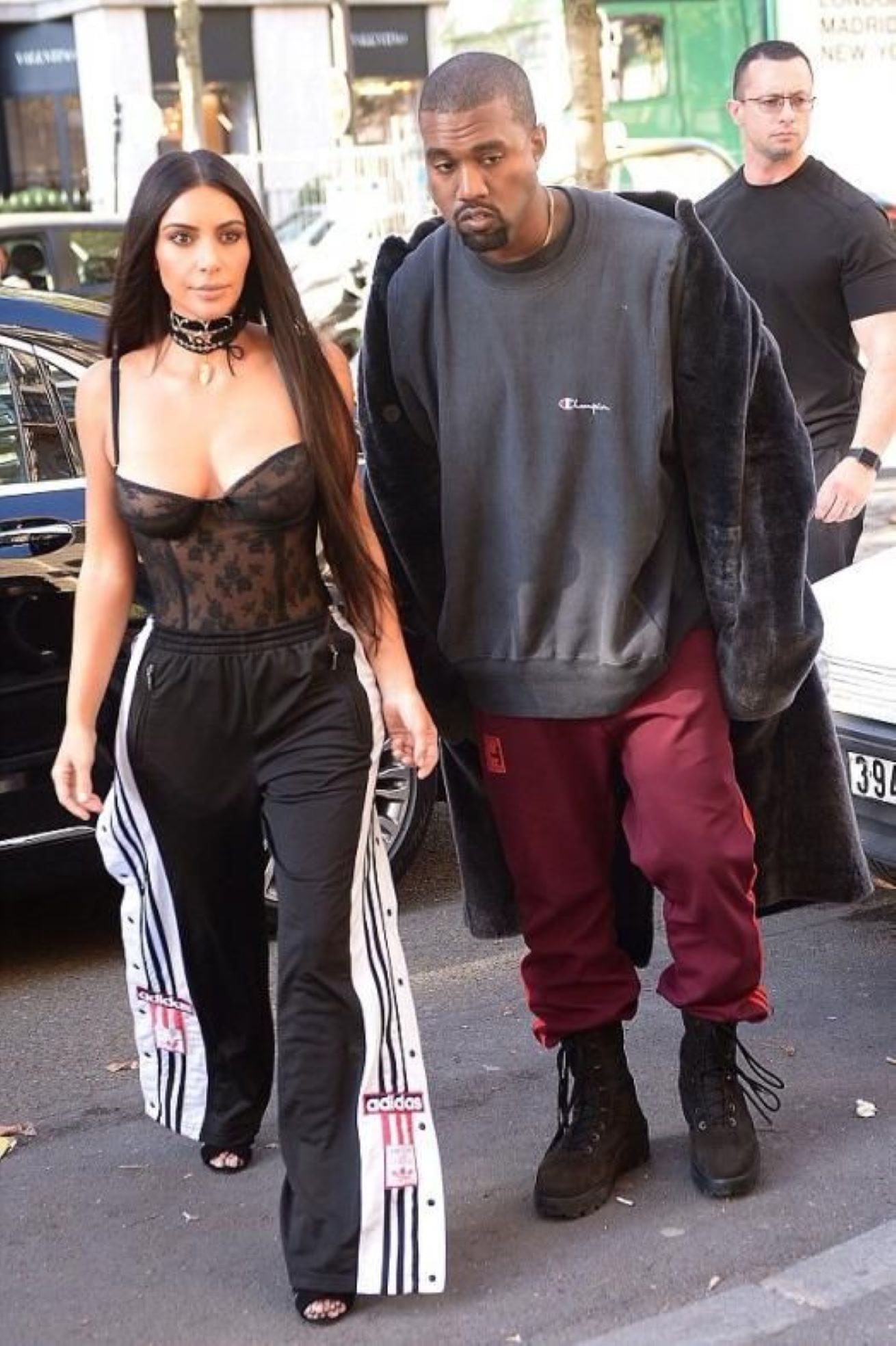 Kim Kardashian en 2016 junto a su entonces pareja, el rapero Kanye West