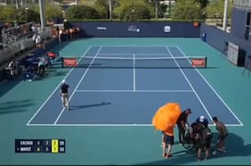 El impactante desmayo de un tenista francés en el Masters 1000 de Miami