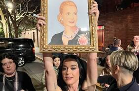 Katy Perry “celebra” con foto de Eva Perón el triunfo del peronismo en Argentina
