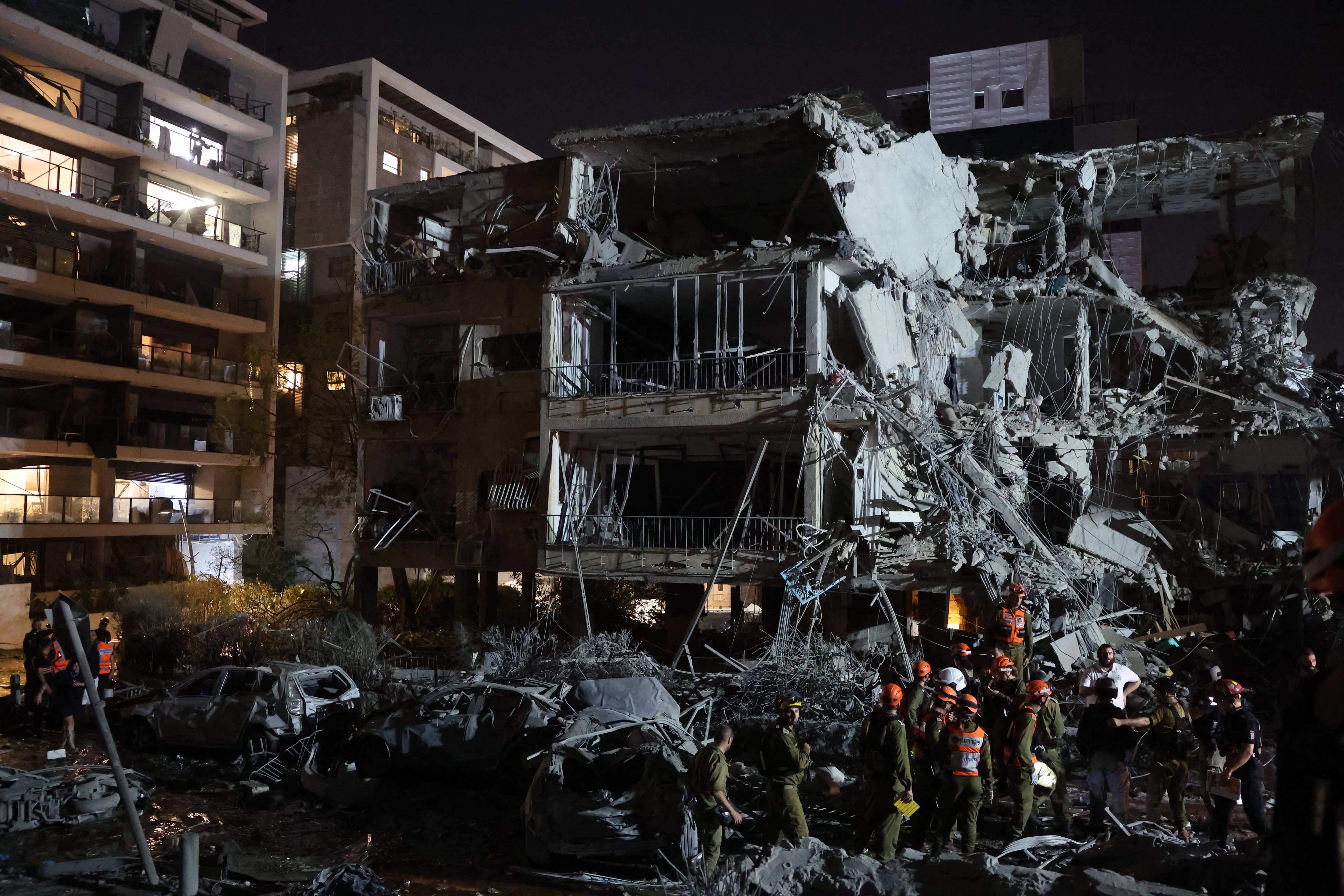 Daños en un edificio israelí