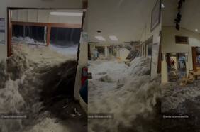 Ola gigante arrasó con una base militar estadounidense en Roi-Namur