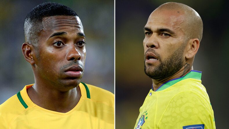 Robinho and Dani Alves