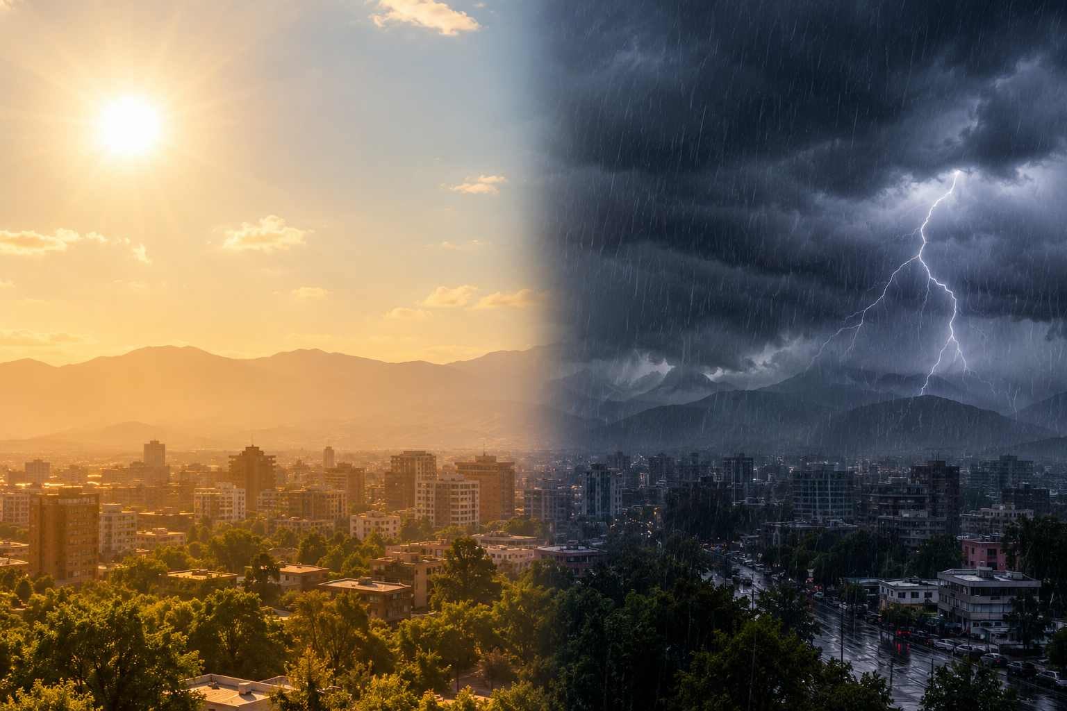 Jueves de verano y viernes de invierno: el caótico tiempo que le espera a la Región Metropolitana y la zona central