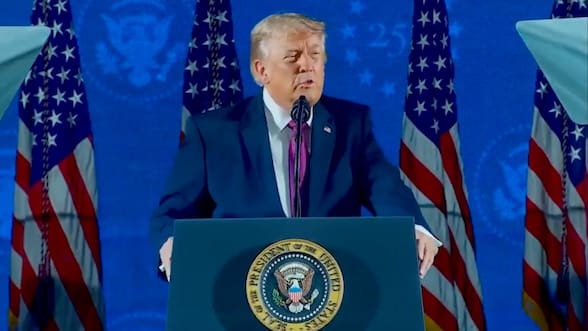 Trump ensalza la fortaleza económica y militar de EE.UU. en el Día de la Independencia
