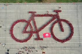 La bicicleta humana más grande del mundo: crónica del día que Chile casi rompe el récord