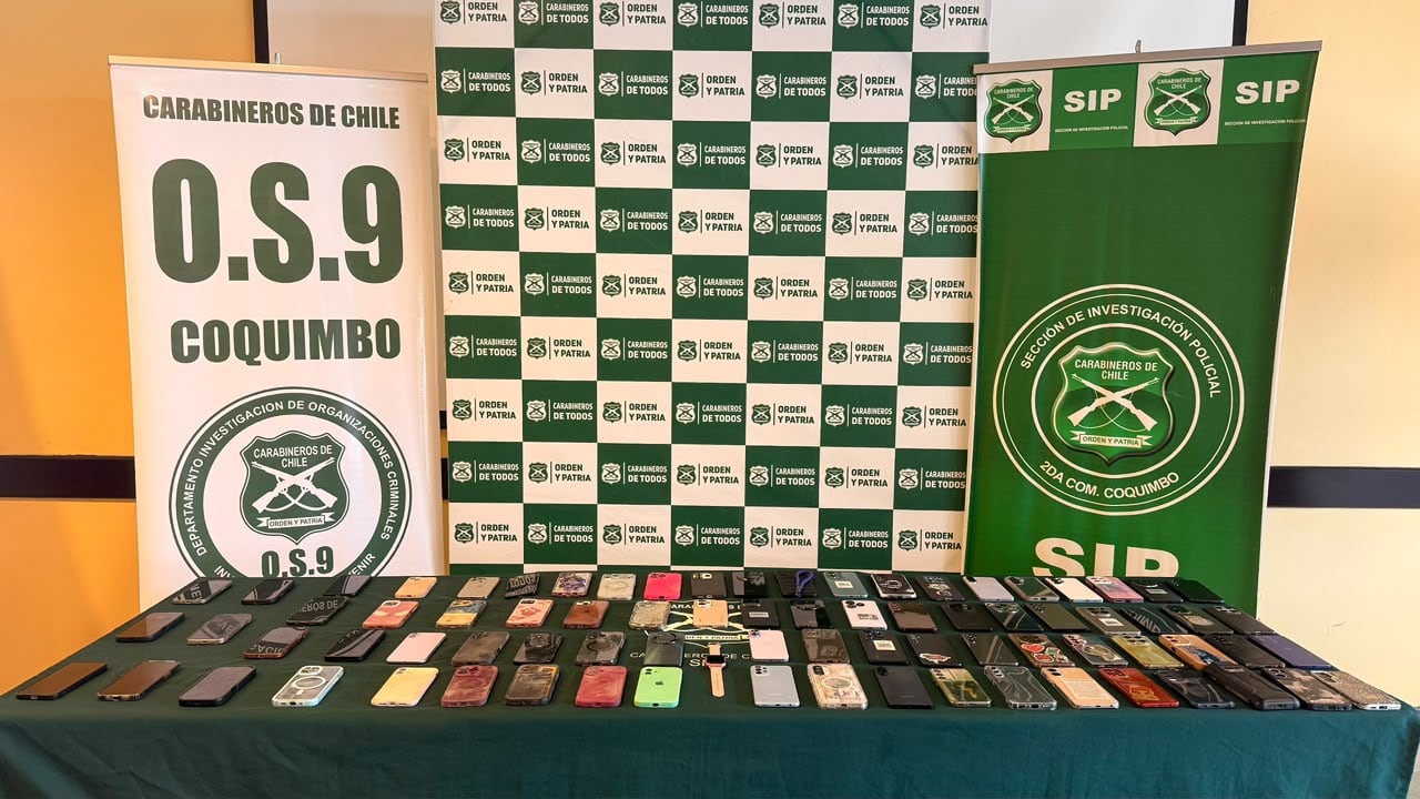 Detienen a seis personas por robos de celulares en La Pampilla de Coquimbo: recuperaron 88 aparatos, algunos enterrados en sitio eriazo