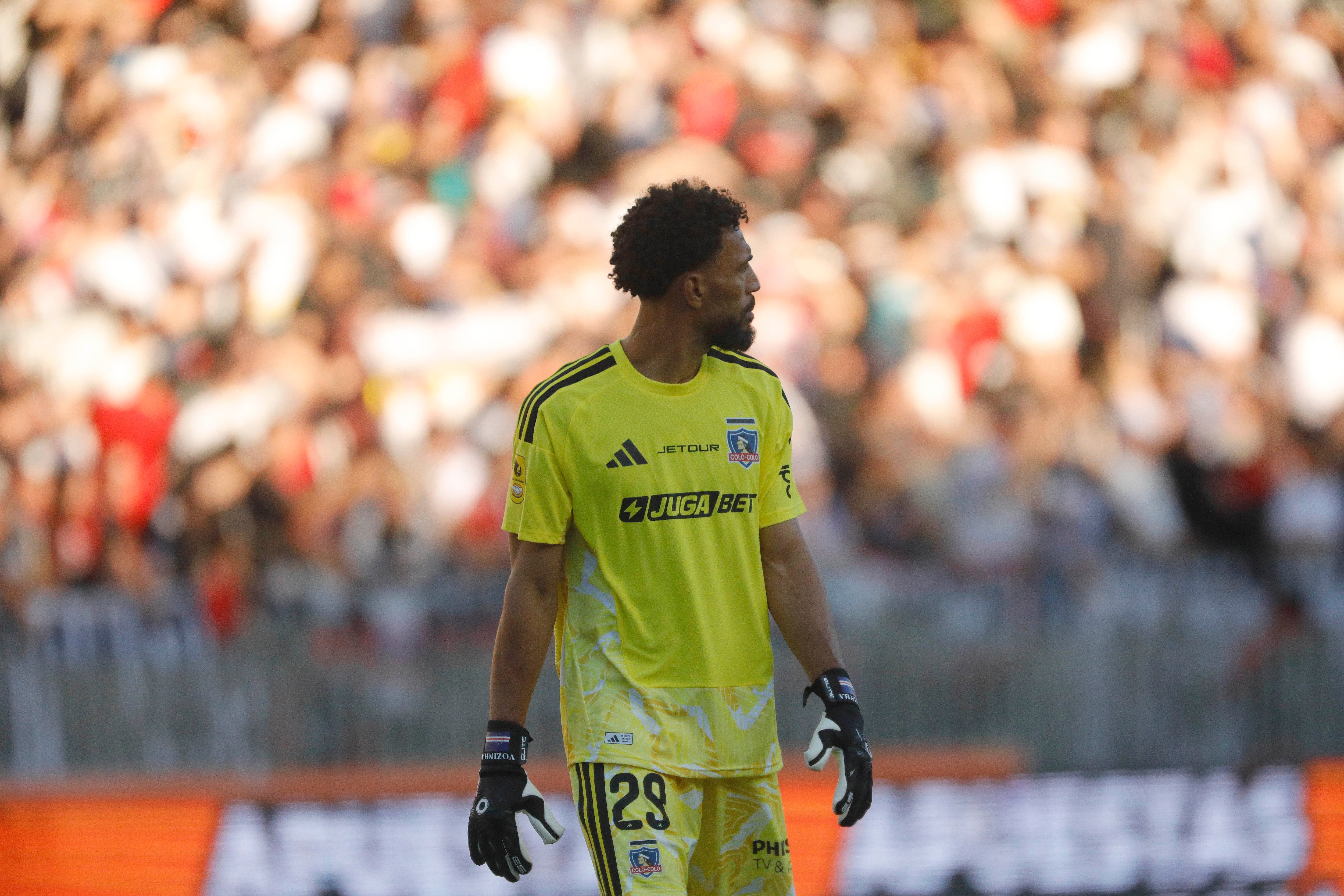 Vozinha, en el arco de Colo Colo (Foto: Photosport)
