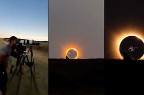 Skater español deja una de las imágenes más sorprendentes del eclipse