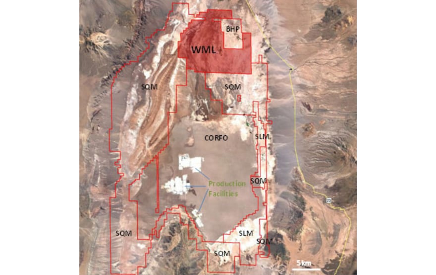 Proyecto Yapuckuta (WML) en el salar de Atcama.