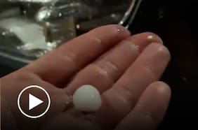 Los registros que deja la fuerte granizada en Maipú tras paso de tormenta eléctrica