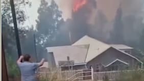 Dramático momento: vieron las llamas arrasar con todo a metros de su casa