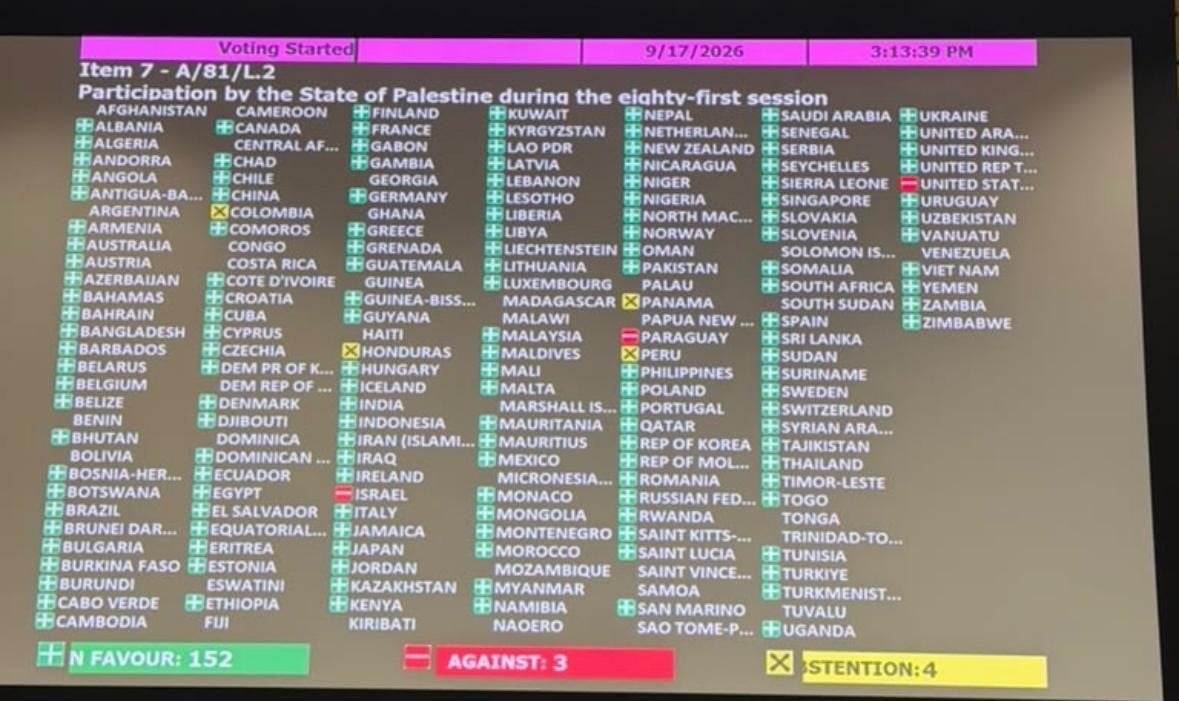 La Asamblea General de la ONU respalda participación palestina tras el veto de EE.UU. Foto: Europa Press.