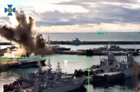 Cómo fue el ataque con drones de Ucrania contra un submarino de Rusia en el mar Negro, según Kiev