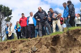 Minvu inicia obras de mitigación por grietas y socavones en viviendas de Arauco y anuncia medidas para los afectados