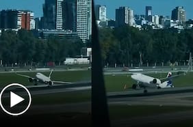 Avión de LATAM protagoniza riesgosa maniobra en aeropuerto de Argentina