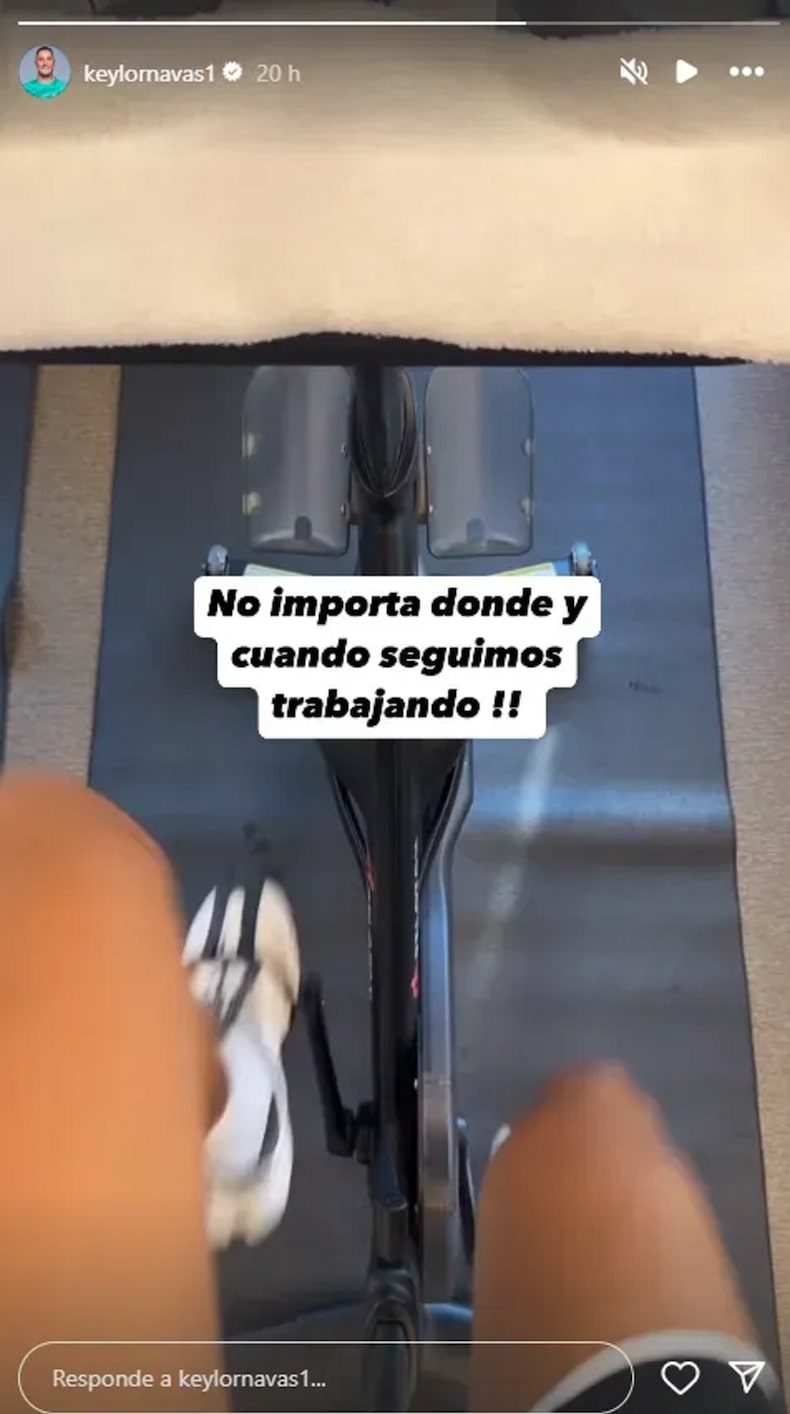 La historia de Instagram de Keylor Navas.