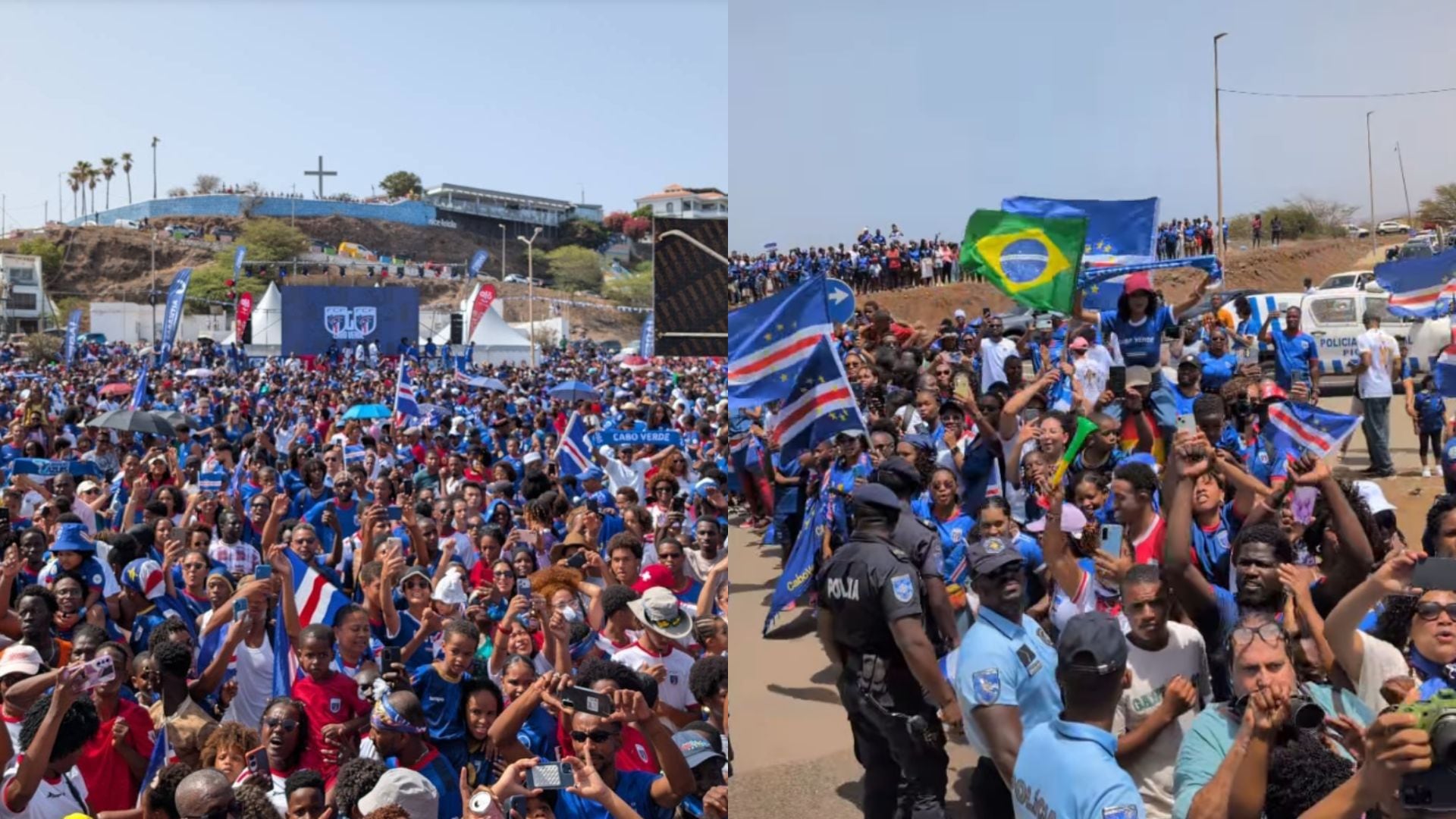 Recibidos como héroes: locura en Cabo Verde por retorno de su selección tras quedar eliminada del Mundial ante Argentina