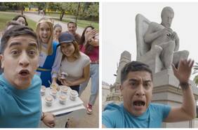 Dioses Griegos aparecen por Santiago buscando el nuevo Oikos Nut’s Caramel Crunch