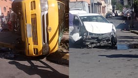 Huida de delincuentes termina en accidente: vehículo choca con furgón escolar y un menor resulta muerto