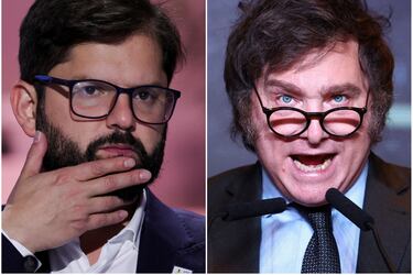 Gabriel Boric y Javier Milei