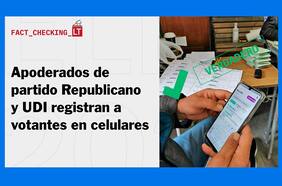 Apoderados de Partido Republicano y UDI registran a votantes en celulares