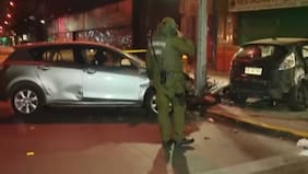 Conductor se da a la fuga tras colisión múltiple en San Joaquín: hay al menos cuatro afectados