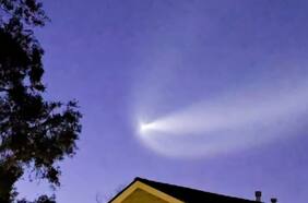 Las emocionantes imágenes que dejó el cohete Falcon 9 de Space X cruzando el cielo de California