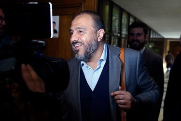 El ministro de Educación, Marco Antonio Ávila, en los pasillos del Congreso este martes, luego que parlamentarios de oposición anunciaran que pedirán interpelarlo.