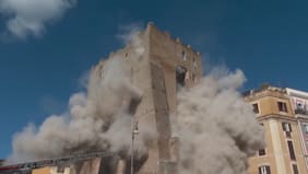 Registran el repentino derrumbe de una torre medieval del siglo XIII en Roma