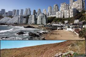 Increíble comparación de fotos muestran cómo eran las dunas de Concón antes de edificios y los socavones