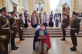 Último adiós del suboficial Daniel Palma: féretro llegó hasta el cementerio de Rancagua