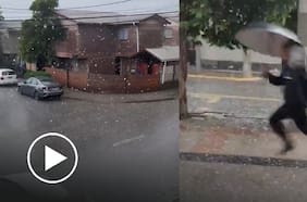 VIDEO: Lluvia y granizos afectan a diversas comunas en la región Metropolitana