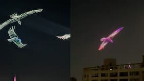 ¡Alerta de spoiler!: Captan ensayo de show de drones del Año Nuevo en la Torre Entel