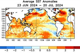 Nuevos mapas y gráficos de la NOAA, muestran el avance del fenómeno de La Niña