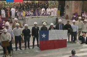 El mensaje de los mineros en el funeral Piñera: “Hoy despedimos a quien logró que el milagro de los 33 se hiciera posible”