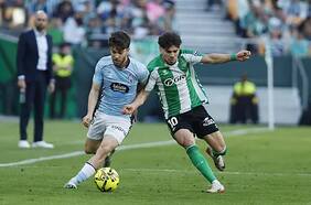 Repasa el empate por 1-1 entre el Betis de Manuel Pellegrini y el Celta de Vigo en La Cartuja