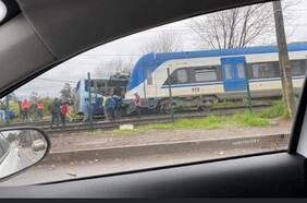 Los registros tras el fatal accidente entre un microbús y el Biotrén en Concepción