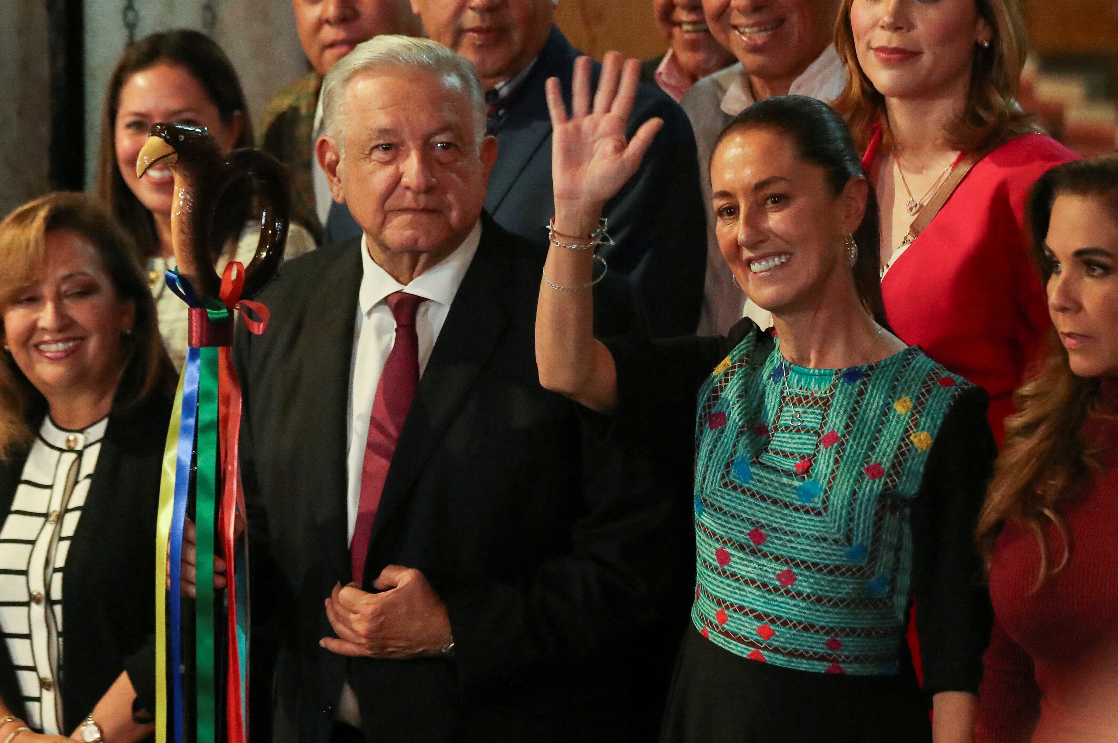 Andrés Manuel López Obrador junto a Claudia Sheinbaum.