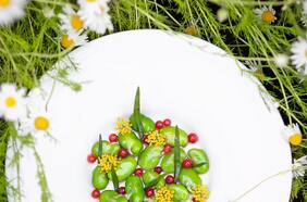 Habas con zarzaparrilla y aceite de miel