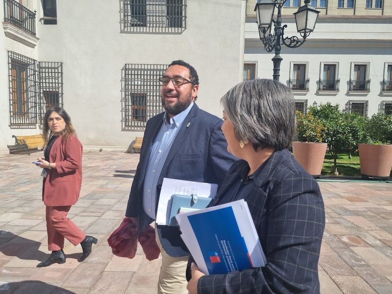 Cataldo y Jara en La Moneda