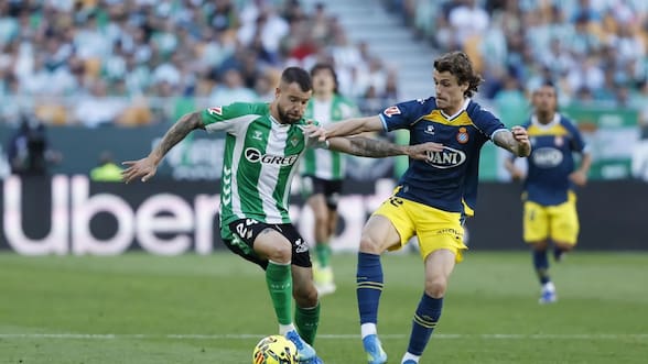 Betis se queda en blanco ante Espanyol y suma seis fechas sin victorias en LaLiga