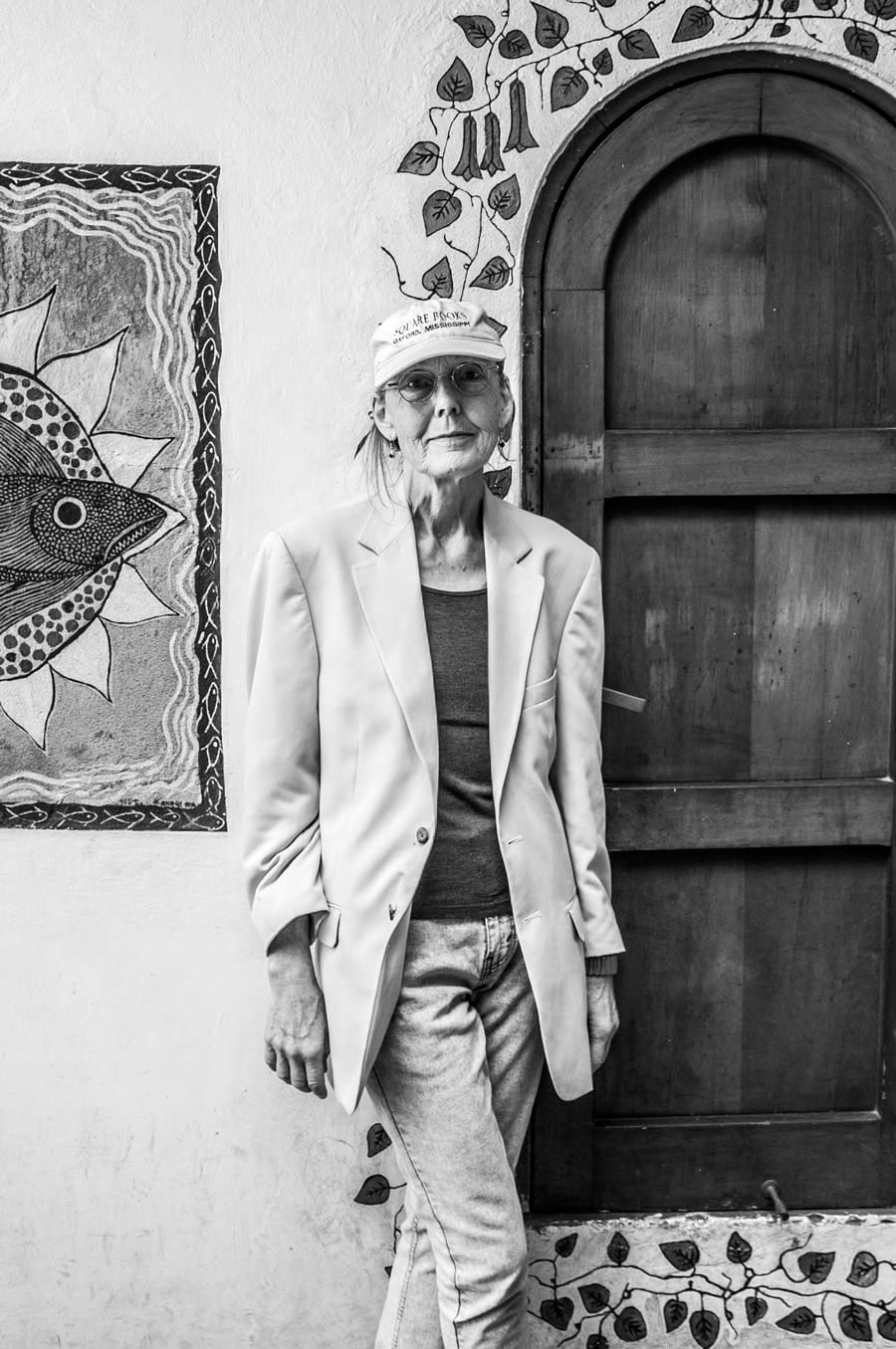 Anne Carson, en su visita a La Chascona, en 2018. Foto cortesía Tamym Maulen.