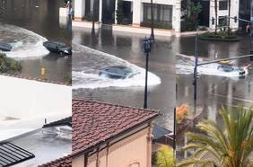 Captan un Tesla Model 3 sorteando sin problemas una inundación en San Diego