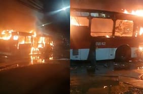 Dos buses RED fueron quemados en aniversario de muerte de barrista de Colo Colo